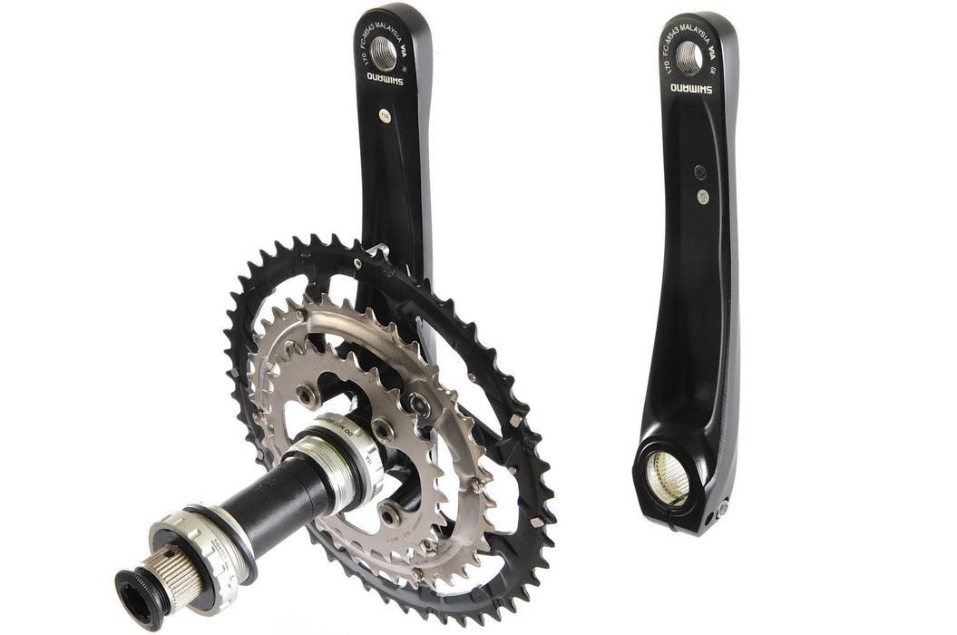 SHIMANO FC-543 MEGA 9 170mm TRIPLE 48-36-26 TEETH CHAINSET CRANK WITH BB AXLE