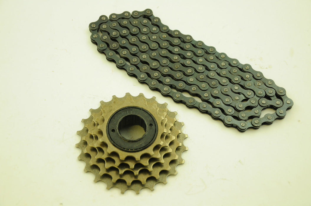 5 SPEED BIKE 14-28 NON INDEX FREEWHEEL COG ( CASSETTE ) PLUS 3-32 CHAIN SET