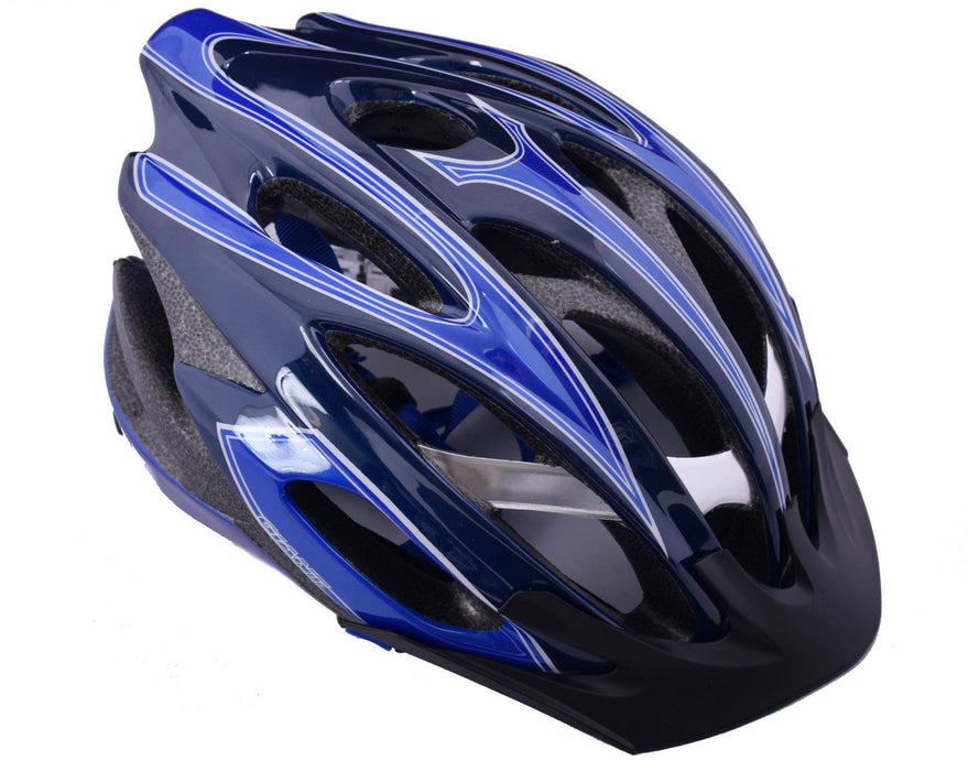 GIANT IXION MOUNTAIN BIKE ALUMINIUM REINFORCED HELMET SMALL 51-54cm BLUE-BLACK