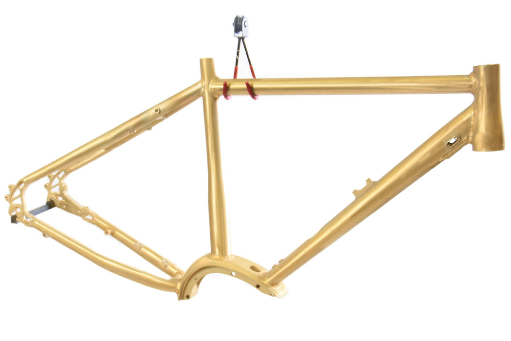 New E Bike Alloy Frame 700c (28”) Raw Finish 53cm Aluminium For Mid Motor Mount Bosch