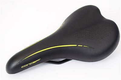 BARGAIN JUNIOR BICYCLE SADDLE MTB CONCEPT BIKE SEAT BLACK-GREEN 240mm x 150mm