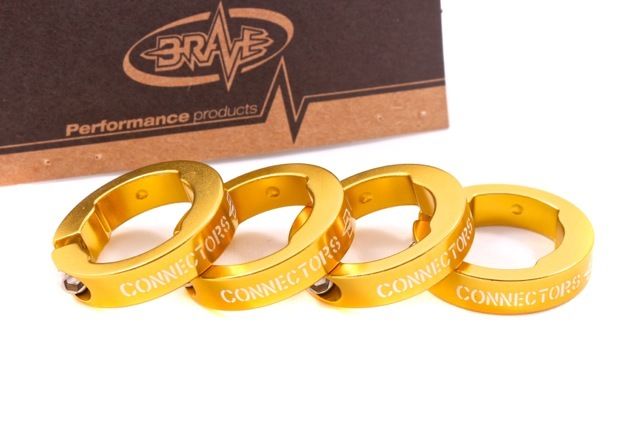 LOCKABLE GRIP END REPLACEMENT SET BRAVE MACHINE ALLOY GOLD (4x 22.2mm ) 70% OFF