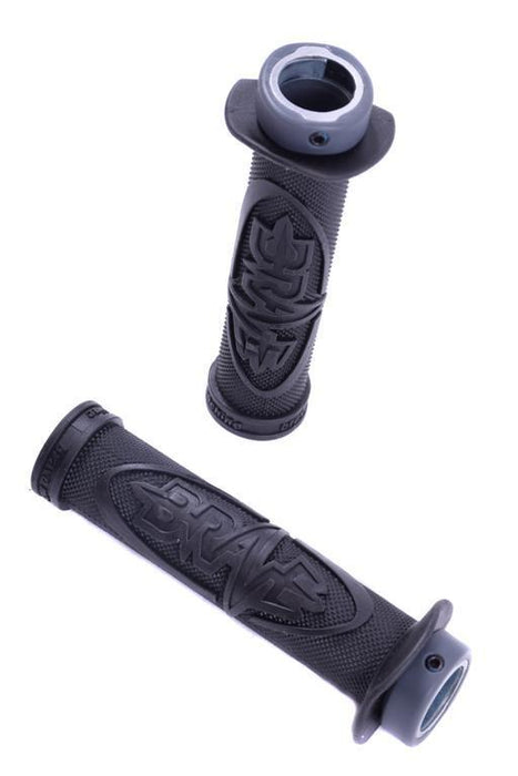 BRAVE 'HUCKER’ HANDLEBAR GRIPS LOCK-ON 22.2mm SINGLE BLACK LOCK RING 65% OFF