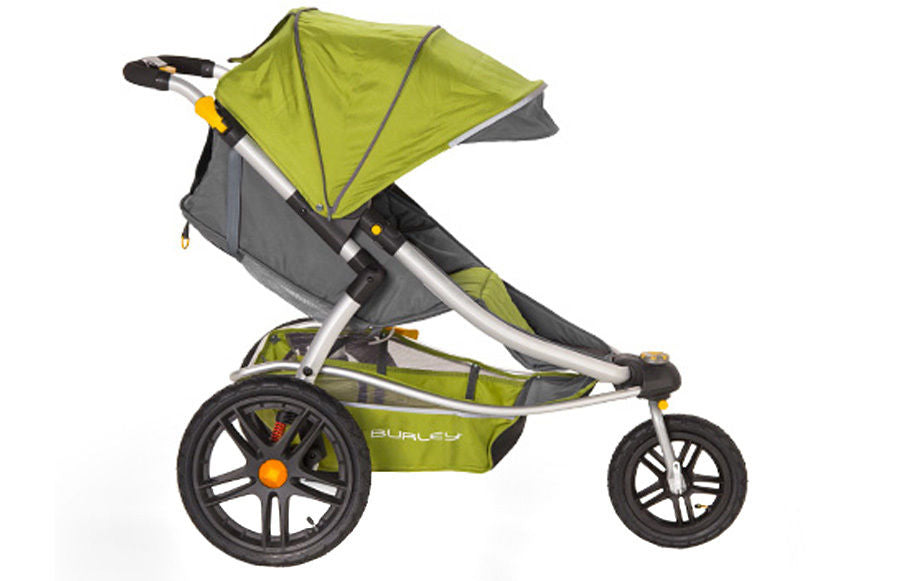 BURLEY SOLSTICE STROLLER JOGGER, BUGGY, PUSHCHAIR GREEN + SUSPENSION RRP £399.99