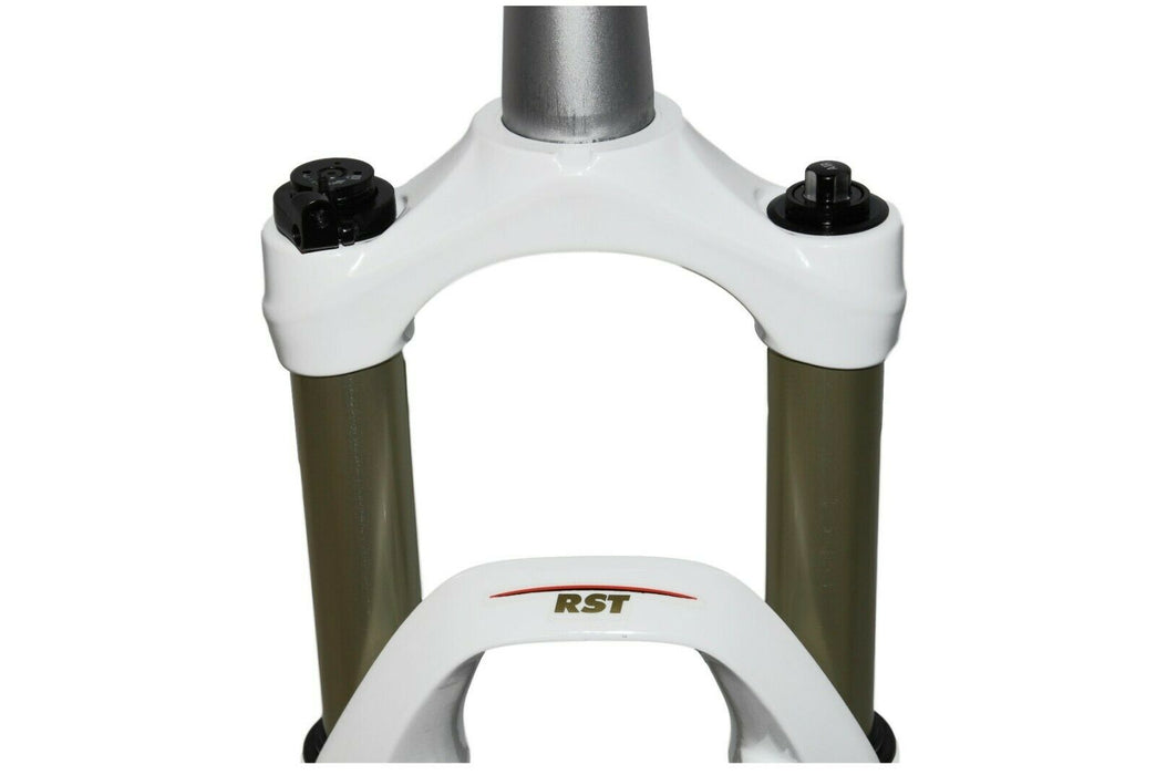 RST First 32 26" MTB Tapered Air Fork - 100mm Travel - Remote Lockout - White