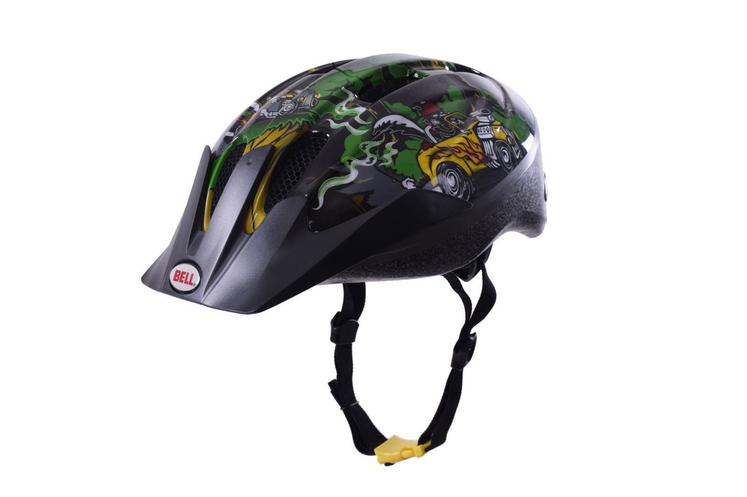 EX-DISPLAY (NO BOX) BELL AMIGO SKUNK HOT RODS KIDS BIKE HELMET BLACK 50-55cm