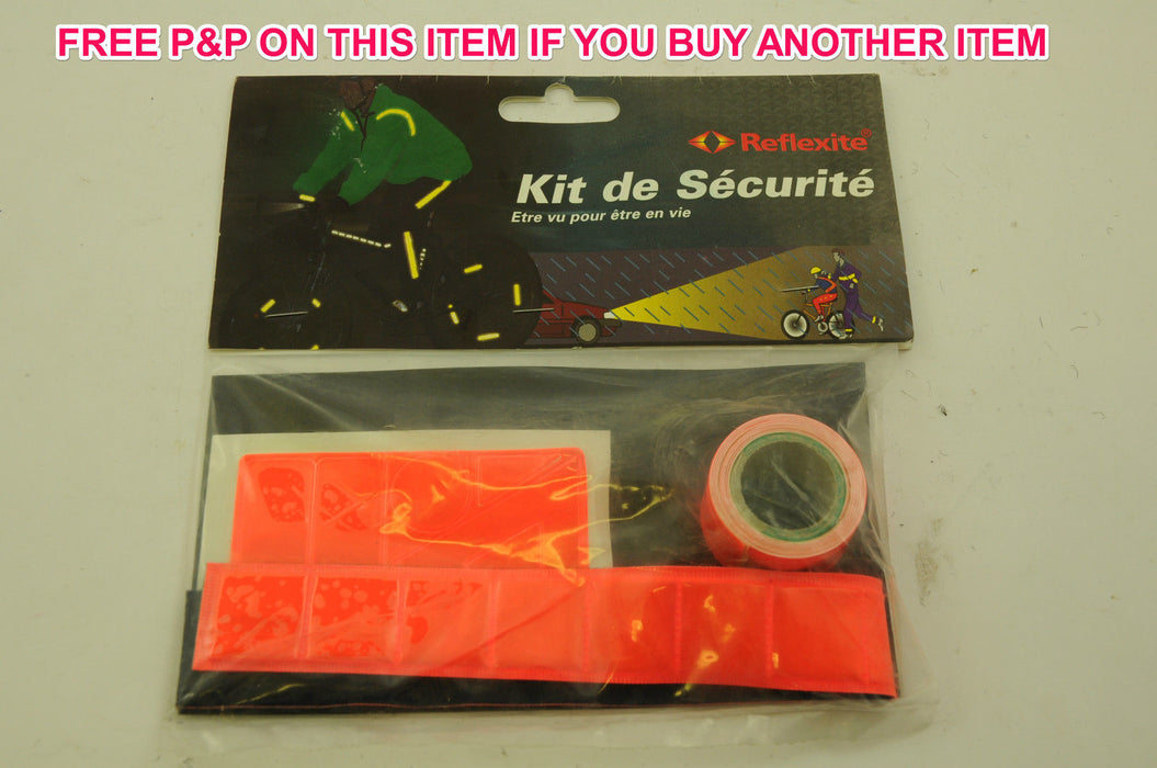 HI VIS REFLEXITE SAFETY KIT CHILDREN BE SAFE BE SEEN BIKES, SCHOOL BAGS,HELMETS