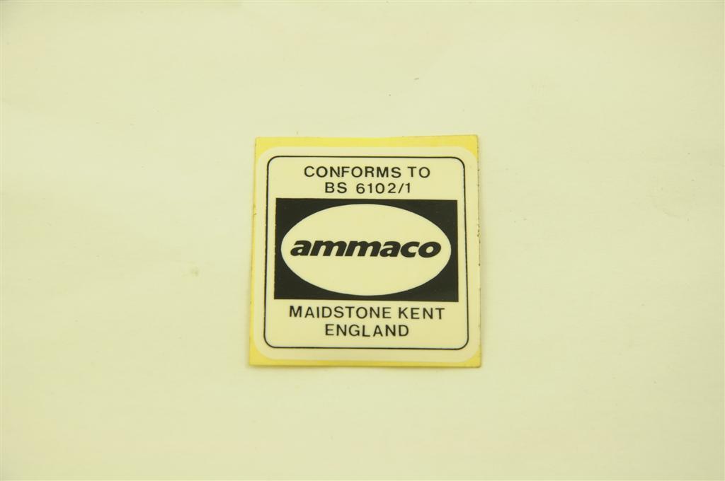 GENIUNE 80's MADE AMMACO OLD SCHOOL BMX TRANSFER DECAL STICKER NEW OLD STOCK