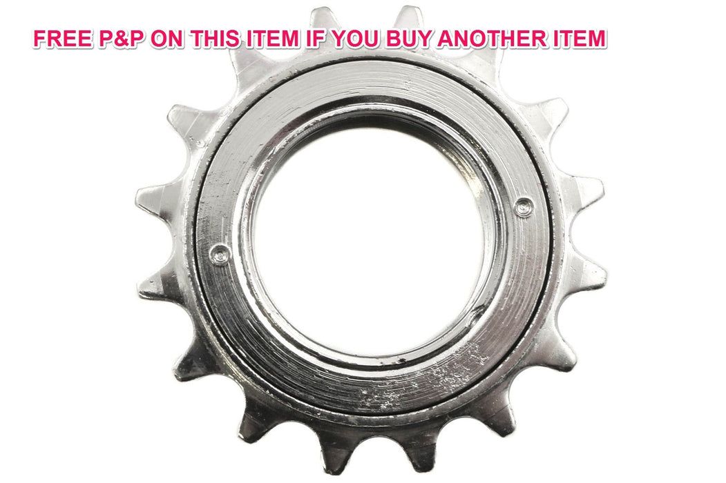 16 TEETH SILVER BMX FIXIE FREEWHEEL SPROCKET REAR COG SINGLE SPEED BIKE CHROME