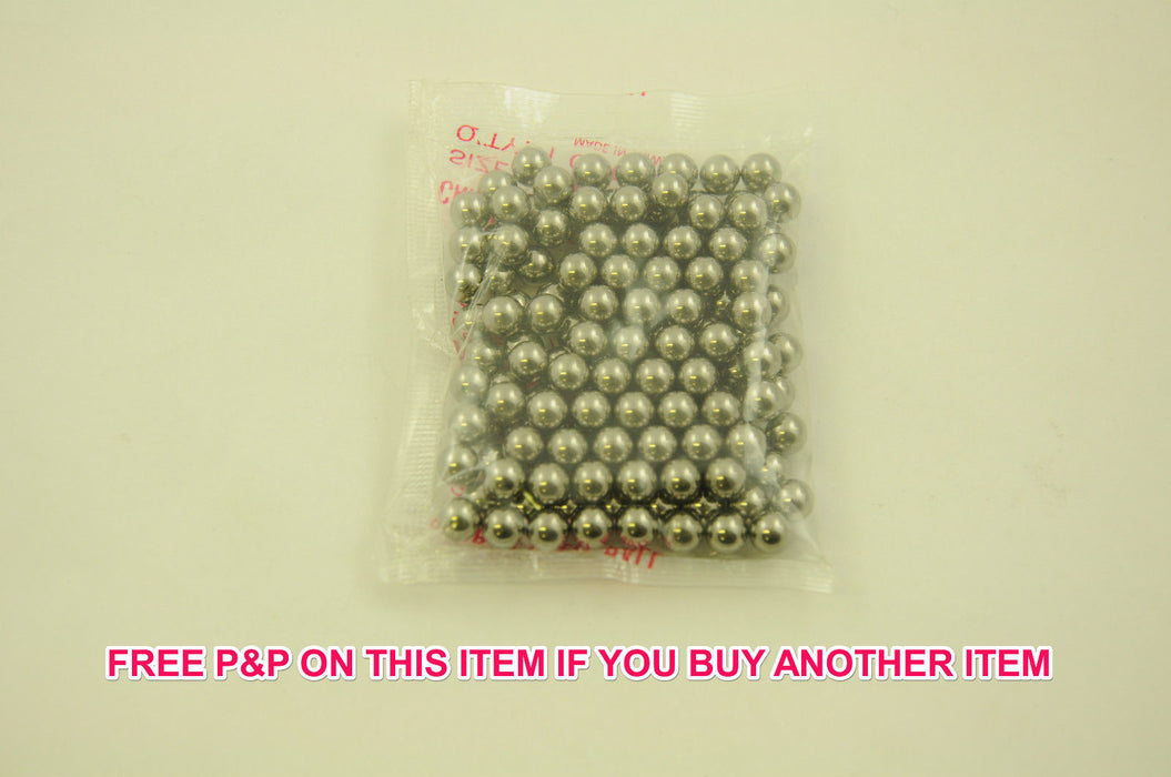 PACKET of 100 QUALITY 7-32” BALL BEARINGS, GROSS STEEL BALLS BIKES & LOTS OF USE