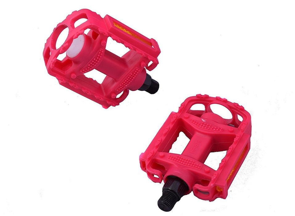 PAIR CHILDREN’S KIDDIES 1-2” BIKE PEDALS NON-SLIP SUIT OPC ONE PIECE CRANK PINK