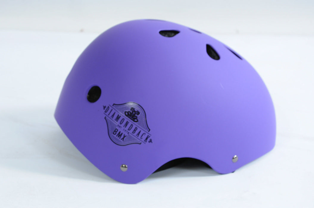 RALEIGH DB DIAMOND BACK BMX JUMP HELMET MATTE PURPLE MEDIUM 54-58cm 35% OFF RRP