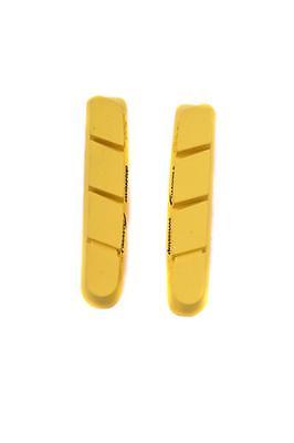 2 PR SWISS STOP RACE PRO CAMPAGNOLO YELLOW CARBON RIM BIKE BRAKE BLOCKS YELLOW N