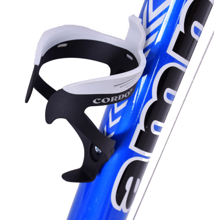 CORDO RIDE LIGHT ALLOY MTB CYCLE WATER BOTTLE CAGE HOLDER WHITE-BLACK 50% OFF