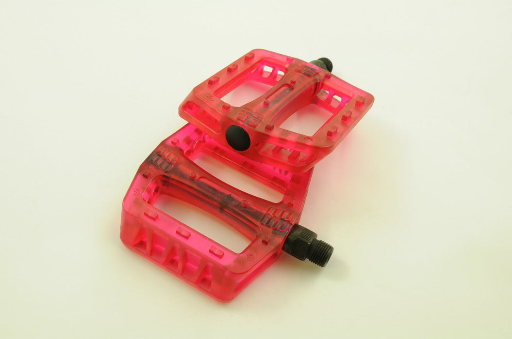 LIGHTWEIGHT MTB BIKE 9-16” PLATFORM PEDALS TRANSLUCENT RED SALE 60% OFF RRP