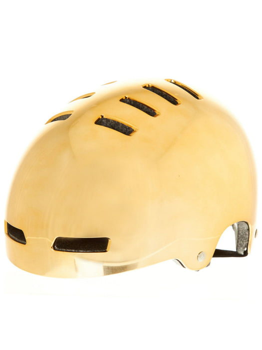 LAZER STREET DLX SERIES CHROME GOLD SKATE OR BMX BIKE CRASH HELMET 52-54cm