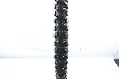 A KENDA KLONDIKE XT K1013 26 x 2.1STUDDED SNOW BIKE TYRE 559 RIM 252 STUDS! REDU