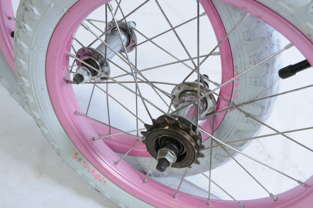 PAIR RALEIGH MISS 16 WHEELS PINK WHEEL SET SUIT OTHER 16” CHILDS KIDDIES BIKES N