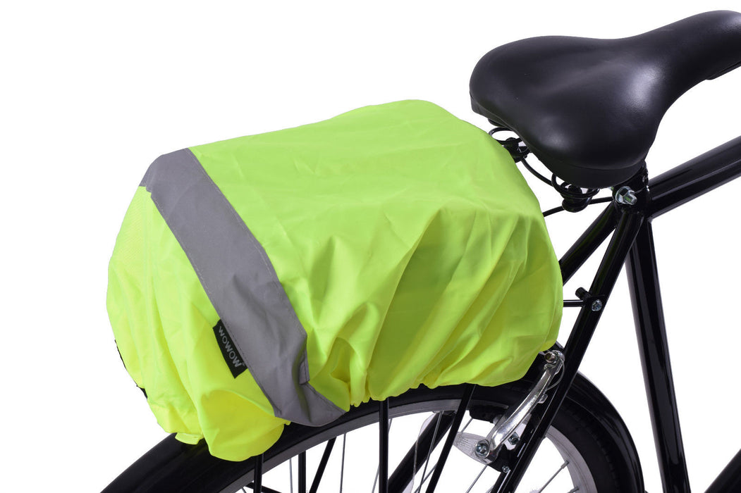 HI VIS XL REFLECTIVE FLUORESCENT BIKE PANNIER BAG COVER - RUCKSACK COVER ETC