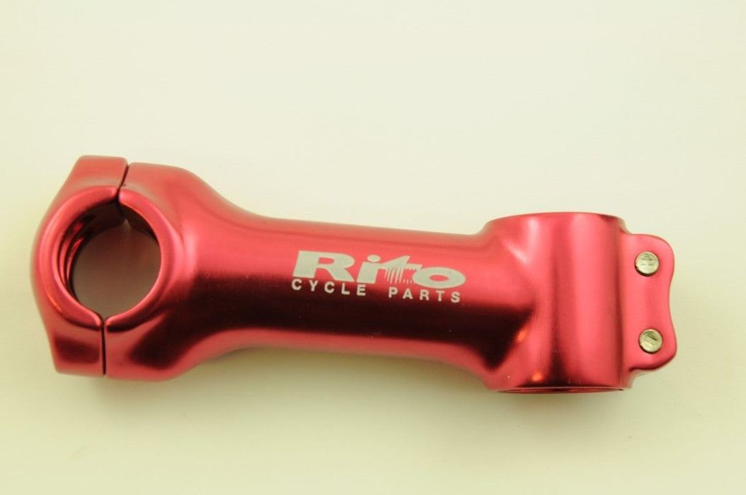 FIXIE OR MTB RITO AHEAD ALLOY H-BAR STEM RED 1 1-8" STEERER 105mm REACH NOS