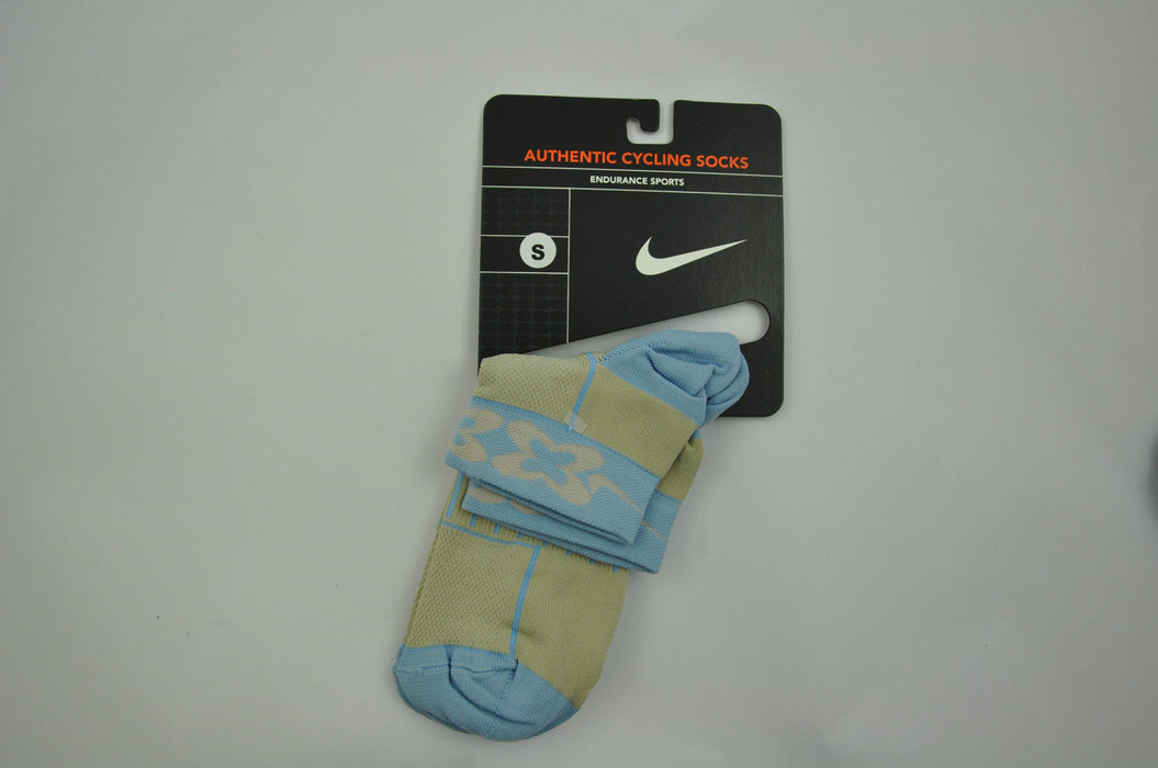 NIKE WOMENS AUTHENTIC CYCLING SOCKS FLORAL SHORT CUFF SOCKS ITALIAN MADE SMALL