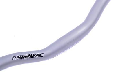 MONGOOSE MTB BIKE 590mm HANDLEBARS ALLOY 30mm RISE SWEEPBACK BARS SILVER