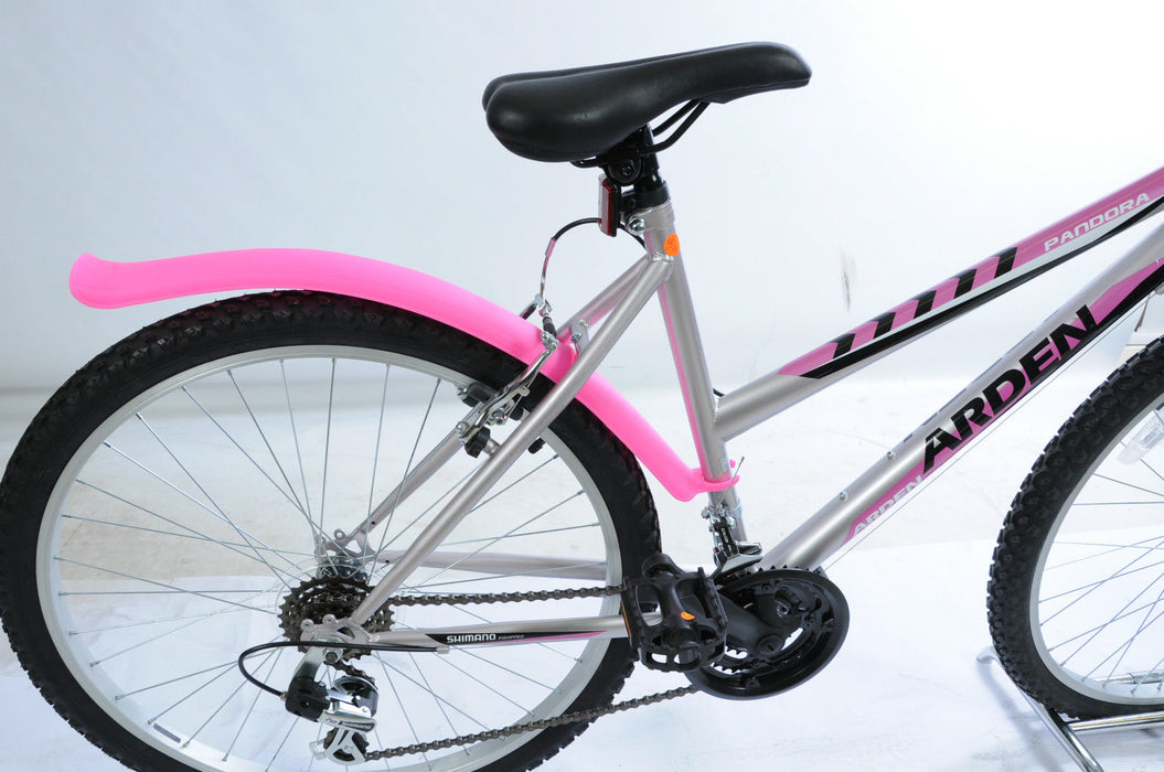 PINK REAR BIKE MUDGUARD EASY FIT CYCLE,ATB MOUNTAIN BIKE,24”,26" 700c WHEEL SIZE