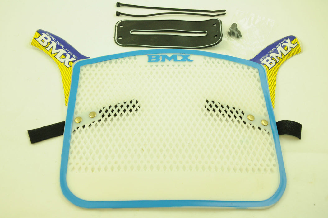 OLD SCHOOL BMX SCORPION FRONT NUMBER MESH PLATE (HARO COPY) BLUE NOS