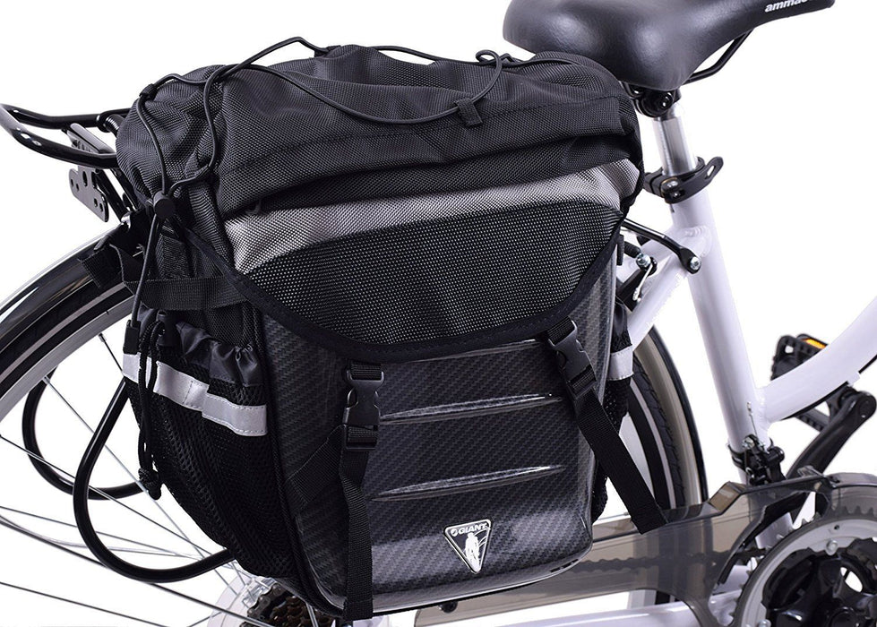 “GIANT” TOP QUALITY HARD SHELL REAR PANNIER COME RUCKSACK TO FIT ON BIKE CARRIER