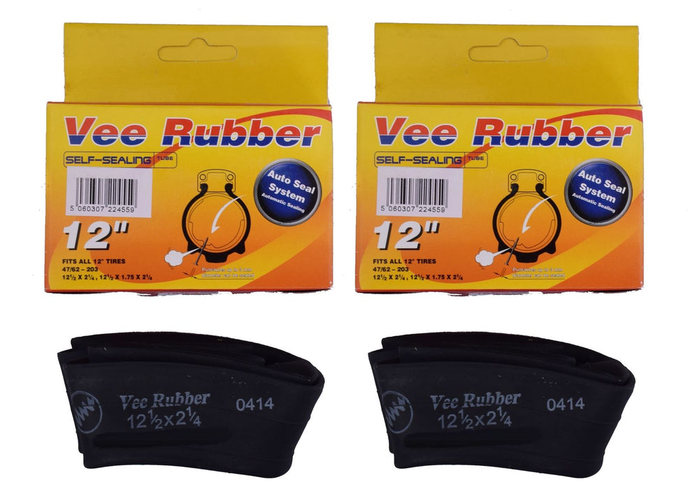 PAIR SELF-SEALING ALL SIZE 12” INNER TUBES 45 DEGREE BENT VALVE BIKE, PUSHCHAIR