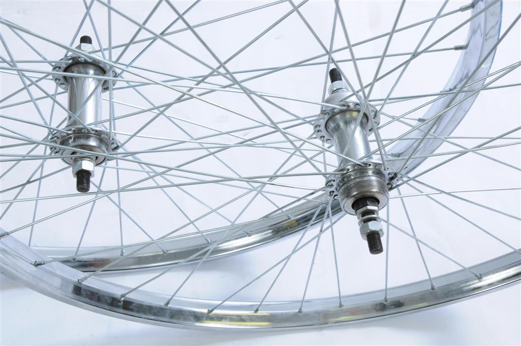 PAIR WHEELS VINTAGE ROADSTER BIKE 26 x 1 3-8 WESTRICK ROD OR CALIPER BRAKE RIMS
