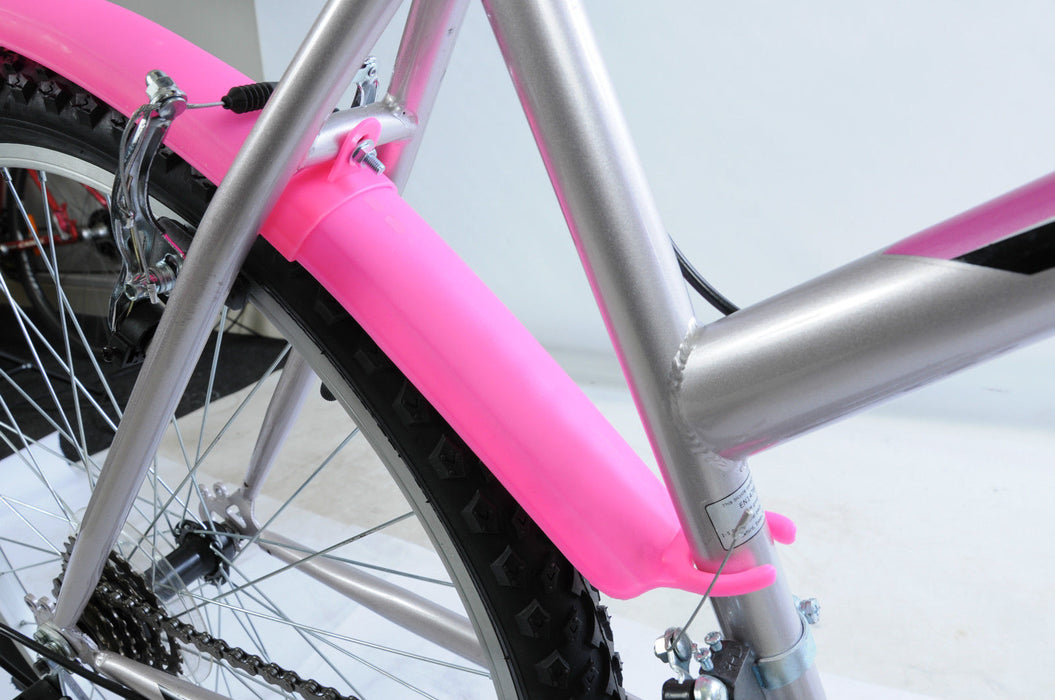 PINK REAR BIKE MUDGUARD EASY FIT CYCLE,ATB MOUNTAIN BIKE,24”,26" 700c WHEEL SIZE