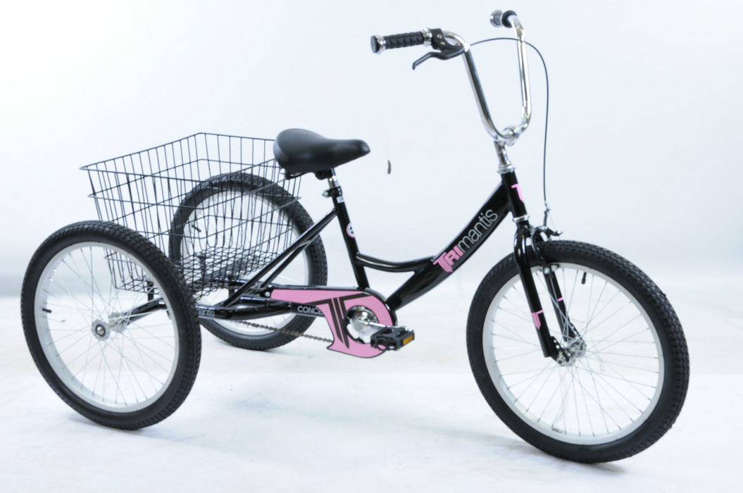 20" WHEEL TRIKE,PEDAL PALS TRI-MANTIS TRICYCLE INSIDE LEG 21"-26" BLACK PINK