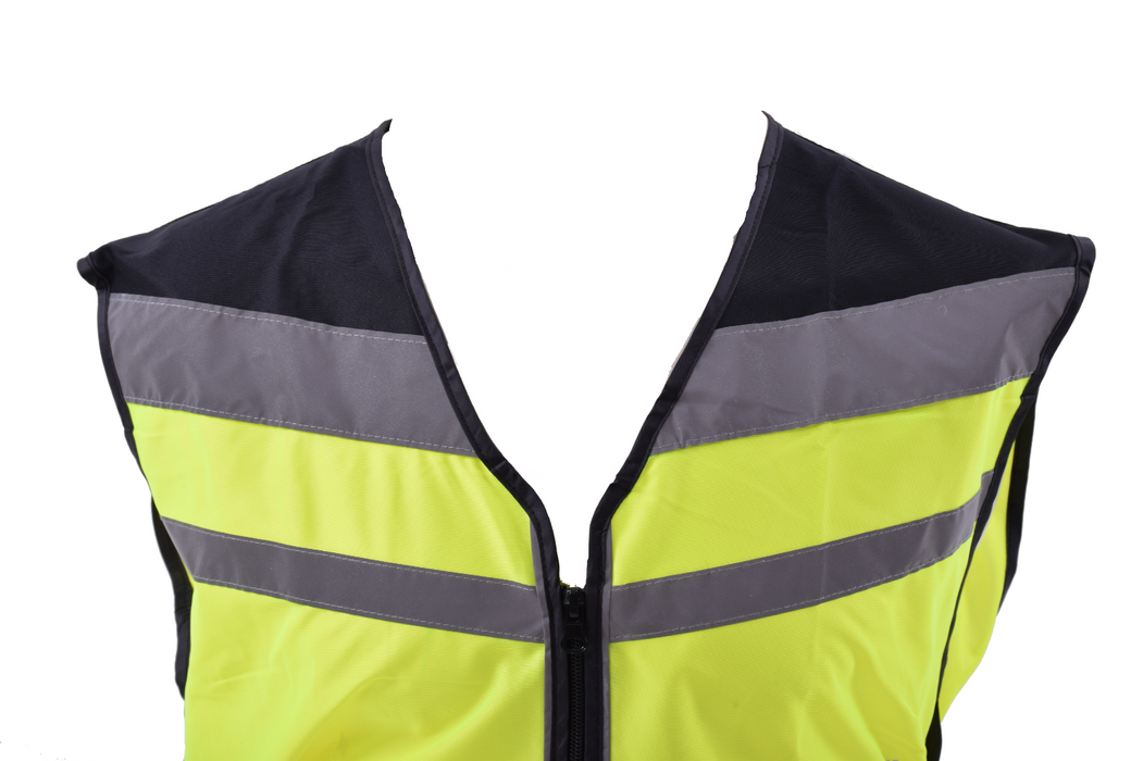 Ladies Equisafety HiViz Air Waistcoat Reflective Safety Cycle Horse Riding Yellow Small