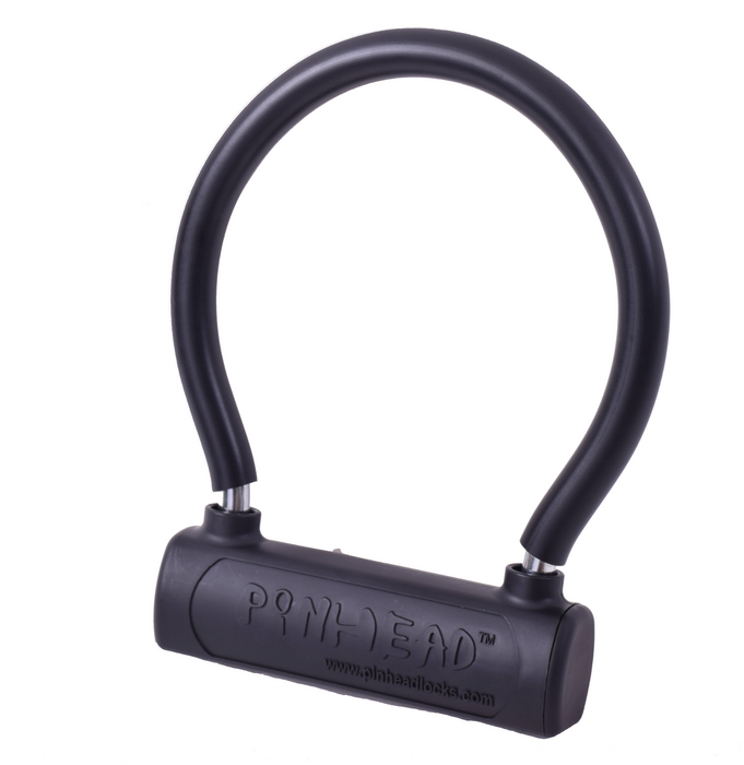 Pinhead Q-R Front Wheel Lock & Bubble Shackle Lock Bike Frame Steel Black ALA214