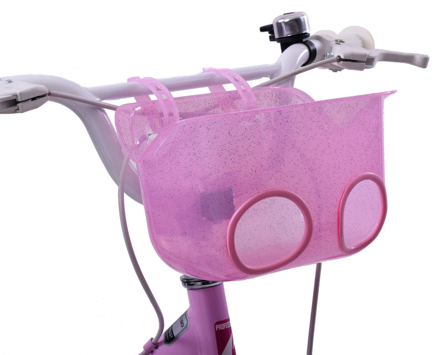 GIRLIE BIKE SUPER IDEAL PRESENT DOLLY & TEDDY SEAT WINDMILL TASSELS & FREE GRIPS PINK