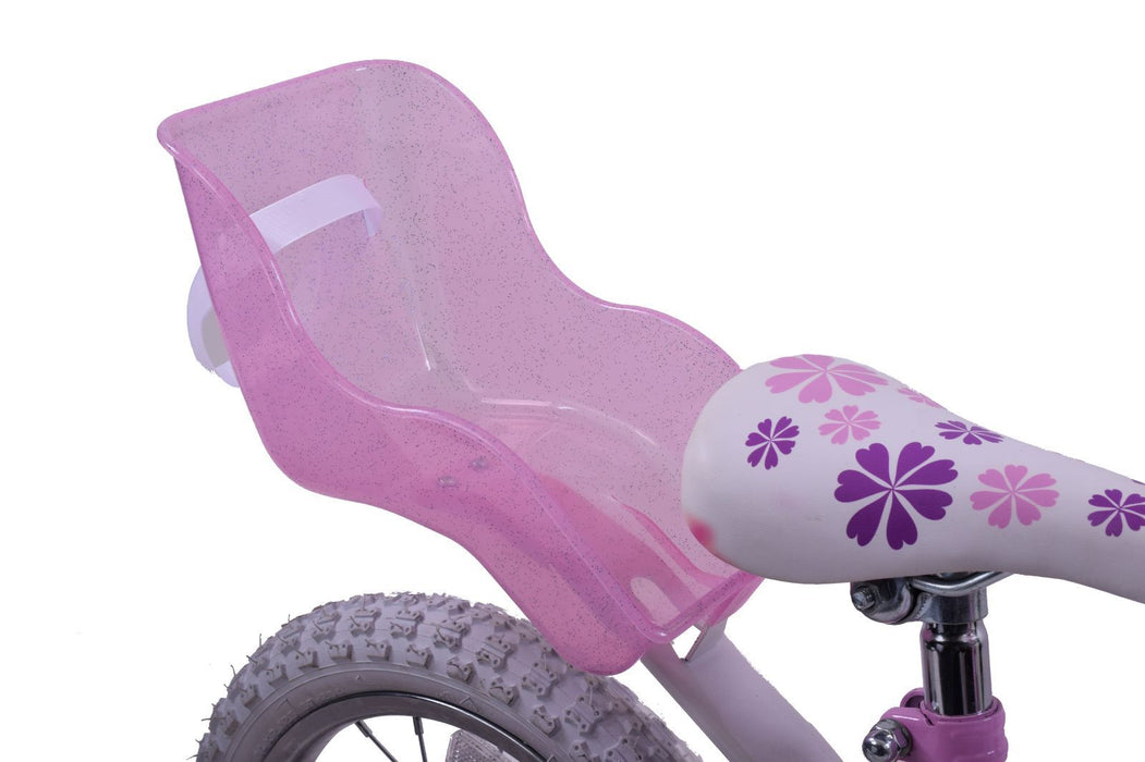 GIRLIE BIKE SUPER IDEAL PRESENT DOLLY & TEDDY SEAT WINDMILL TASSELS & FREE GRIPS PINK