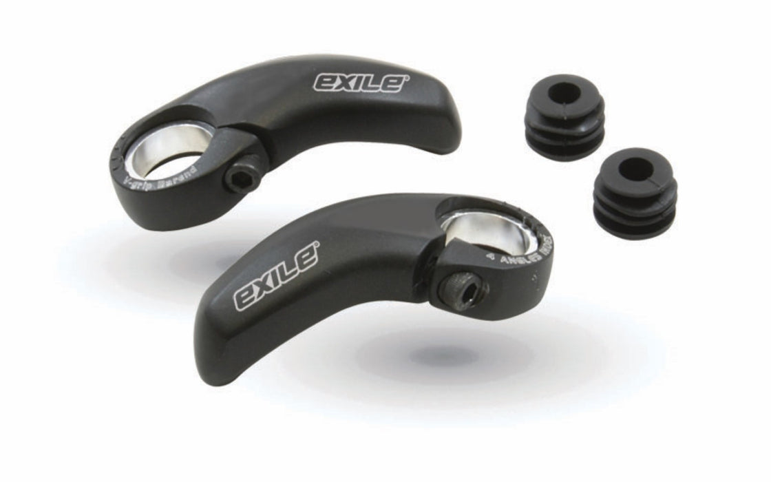 CLAUD BUTLER EXILE ERGONOMIC LOCK ON ALLOY MTB BIKE BAR ENDS GRIPS ANODIZED BLK