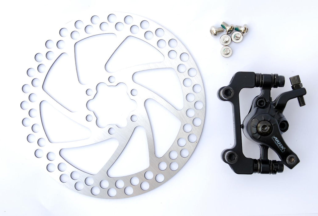 Artek MTB Front Disc Brake Mechanical Cable Type Caliper + 160mm Rotor Incl Bolts