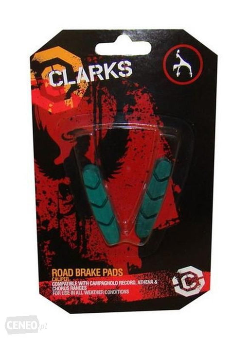 Clarks Road Bike Caliper Replacement Brake Pads Campagnolo Green For Ceramic Rims