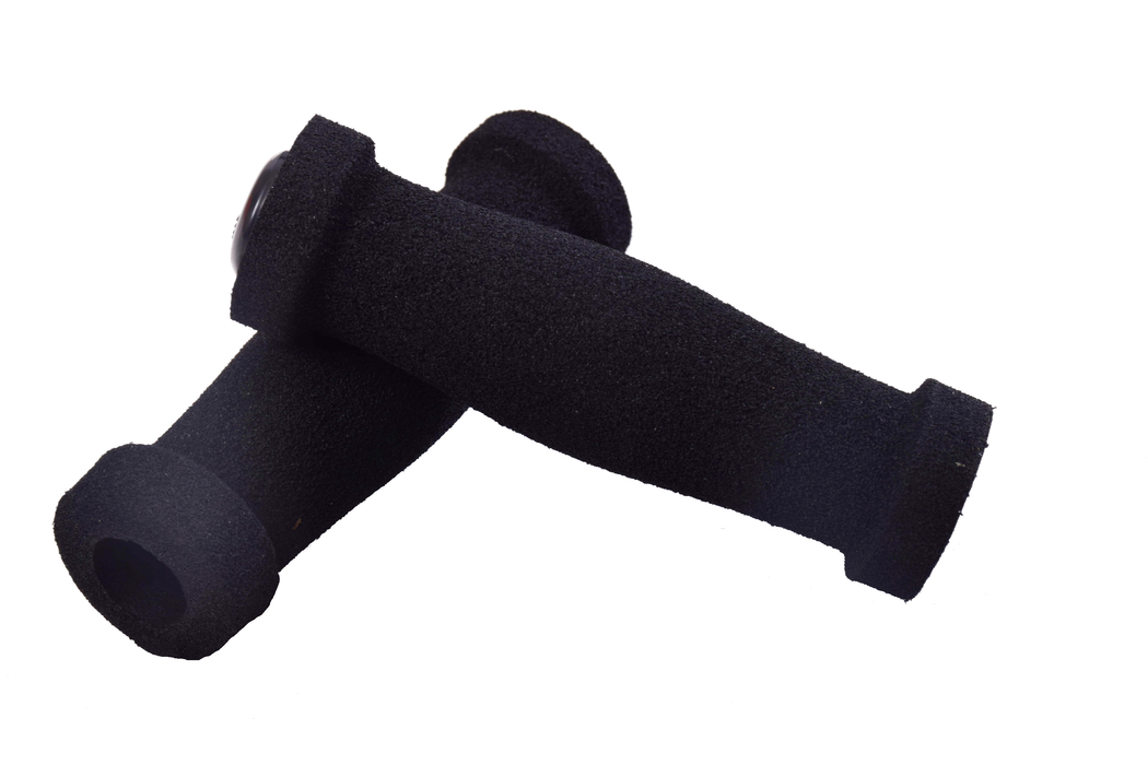 Quality Extra Comfortable Bike Foam Sponge Handlebar Grips With Bar End Plugs Black