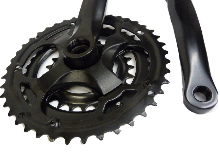 SHIMANO COMPATIBLE MTB HYBRID TRIPLE CHAINWHEEL SET 28-38-48Teeth 170mm CRANKSET BLACK