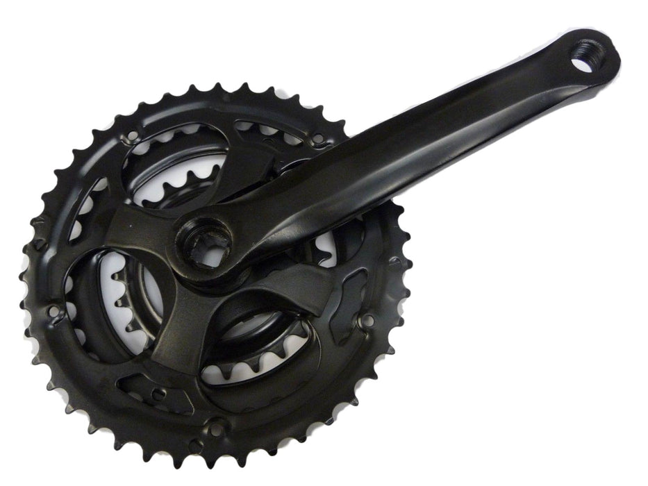 SHIMANO COMPATIBLE MTB HYBRID TRIPLE CHAINWHEEL SET 28-38-48Teeth 170mm CRANKSET BLACK