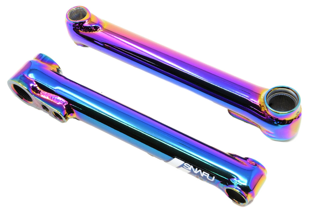 Snafu Mayweather BMX,175mm 4130 Chromoly 1.4mm Cranks OPC 3 Piece No BB Jet Fuel Colour