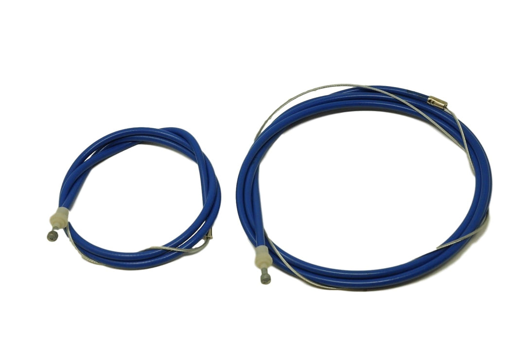 DARK BLUE FIXIE PEAR NIPPLE RACING SPORTS BIKE FRONT & REAR BRAKE CABLE SET