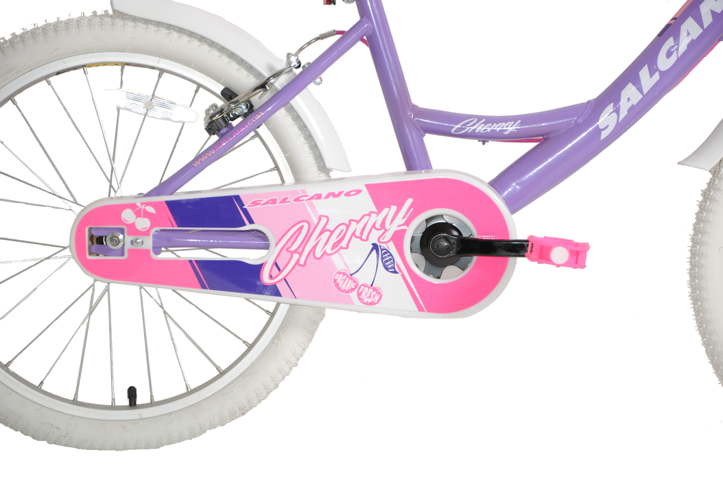 SALCANO CHERRY GIRLS KIDS 20” WHEEL BIKE LILAC / PURPLE WITH ACCESSORIES AGE 7+