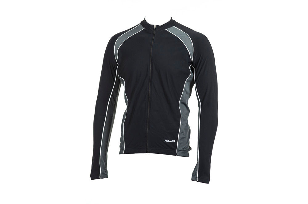 XLC Cruise Thermal Long Sleeve Mens Cycling Jersey Shirt Black-Grey Nylon