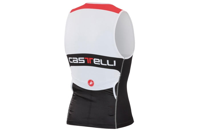 Castelli Core Tri Top (Black-White-Red)- Size Medium