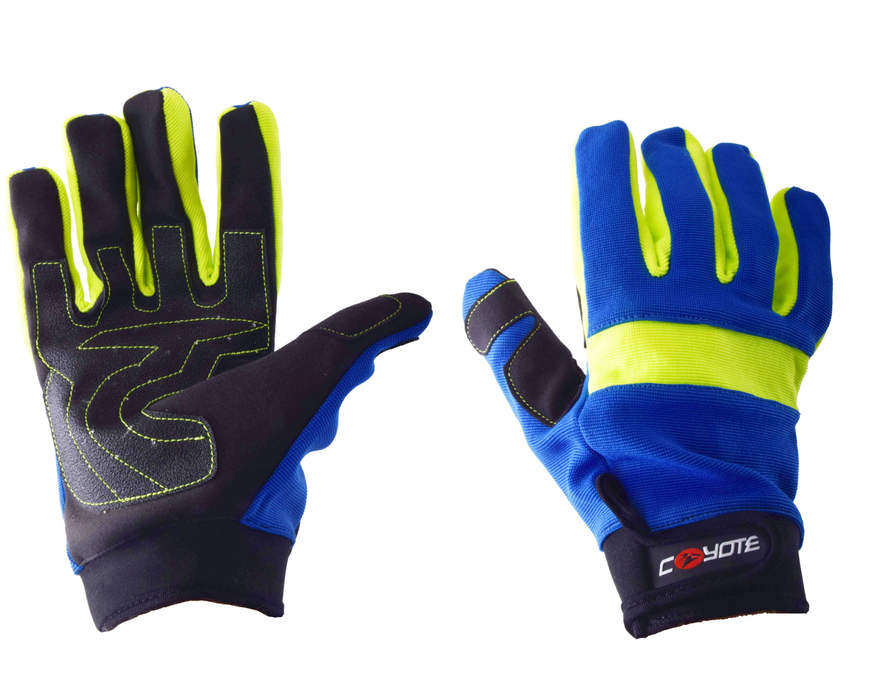 MTB Winter Gloves Adults Hi Viz Blue Cycling Sports Weatherproof Gloves 4 Sizes