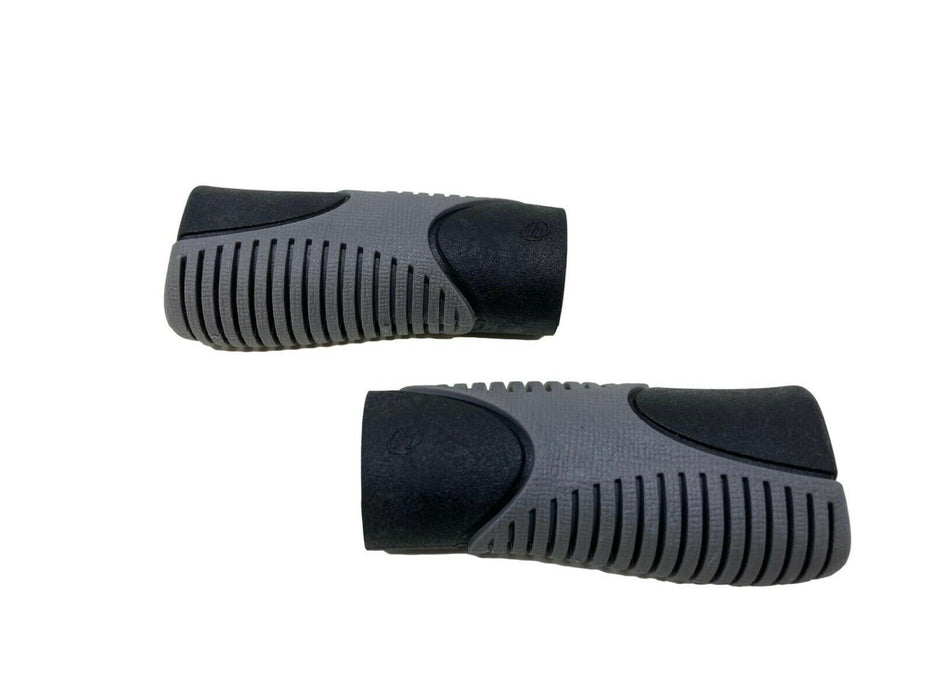 Pair of Herrmans Short Gripshift Grips 90mm Black-Grey Bike Handlebar D26A